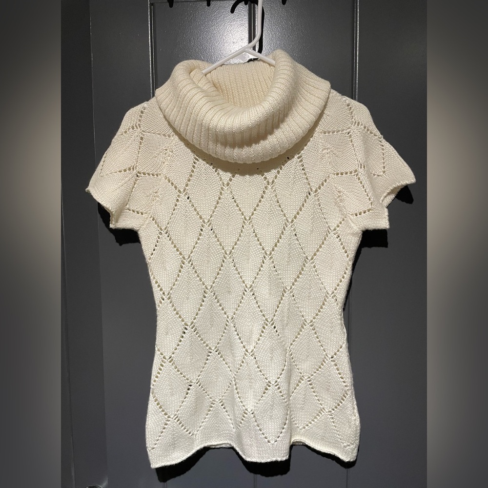 Chic Cream Cowl Neck Sweater